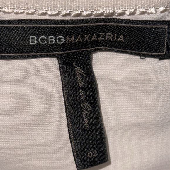 BCBG Strapless Lace Up Corset Peplum Mini Dress in Light Ash - Picture 10 of 13